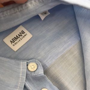 Armani Collezioni Shirts - 🎉HOST PICK🎉 Armani linen baby blue button down Armani Collezioni Shirts - 🎉HOST PICK🎉 Armani linen baby blue button down